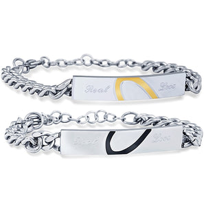 Half Heart Love Couple Bracelets