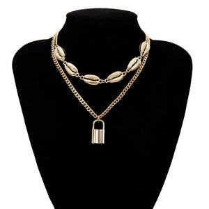 Multi Layer Lover Lock Pendant