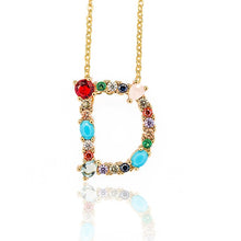 Load image into Gallery viewer, Multicolor charm Gold pendant
