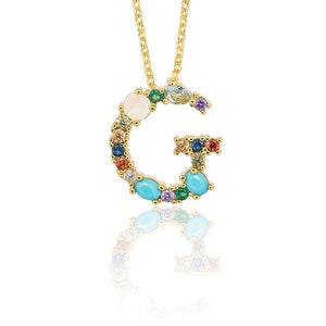 Multicolor charm Gold pendant