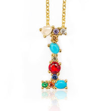 Load image into Gallery viewer, Multicolor charm Gold pendant
