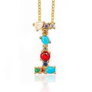 Multicolor charm Gold pendant