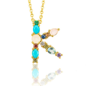 Multicolor charm Gold pendant