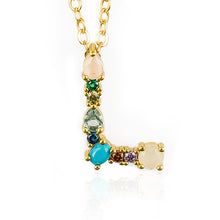 Load image into Gallery viewer, Multicolor charm Gold pendant
