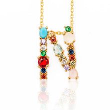 Load image into Gallery viewer, Multicolor charm Gold pendant
