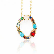 Load image into Gallery viewer, Multicolor charm Gold pendant
