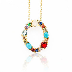 Multicolor charm Gold pendant