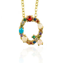 Load image into Gallery viewer, Multicolor charm Gold pendant
