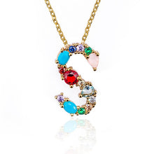 Load image into Gallery viewer, Multicolor charm Gold pendant
