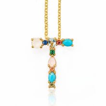 Load image into Gallery viewer, Multicolor charm Gold pendant
