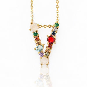 Multicolor charm Gold pendant