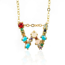 Load image into Gallery viewer, Multicolor charm Gold pendant
