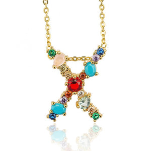 Multicolor charm Gold pendant